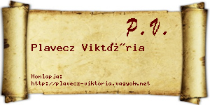 Plavecz Viktória névjegykártya