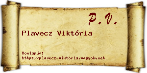 Plavecz Viktória névjegykártya